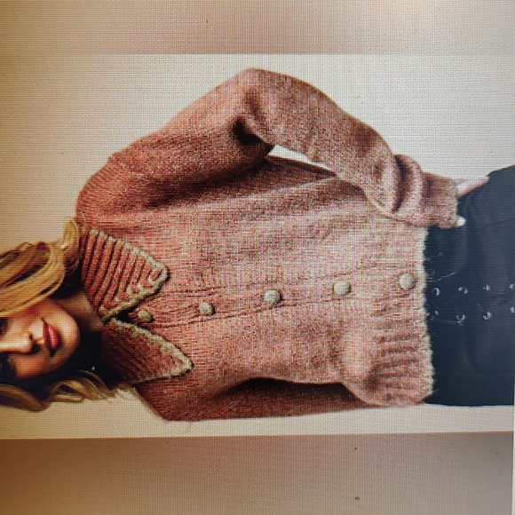 NWT Contrast Stitch Cardigan - Picture 2 of 4